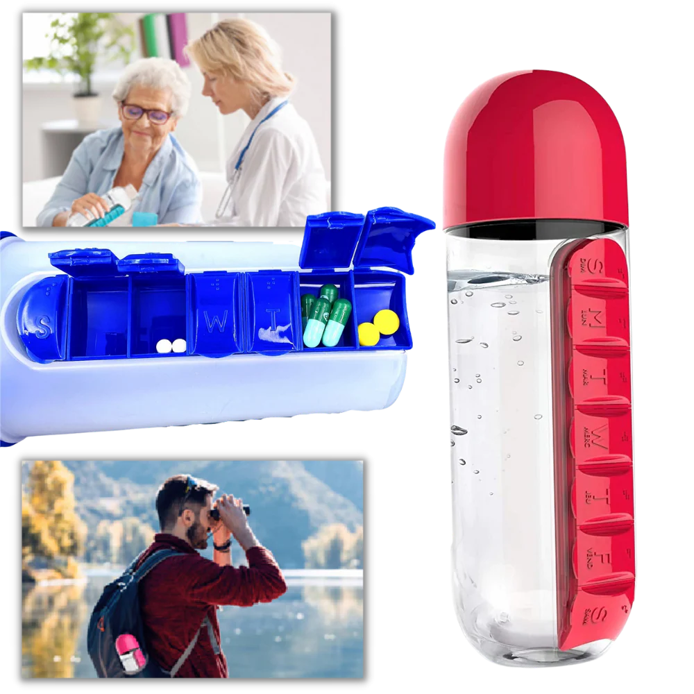 Water bottle with medicine box——✅Solve the problem of forgetting to take medicine