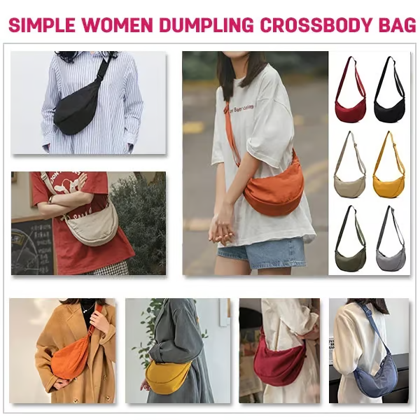 💐Simple Women Dumpling Crossbody Bag✨