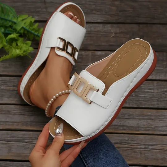 Women's comfortable slip-on wedge sandals