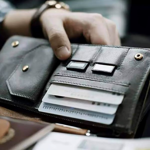 RFID Blocking Leather Card Wallet