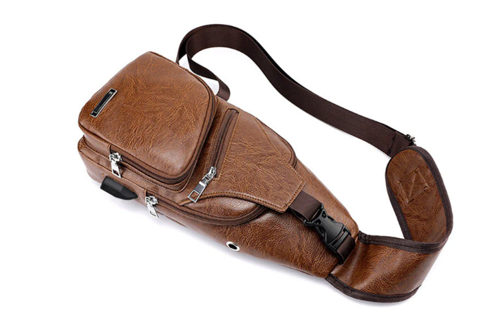 Exquisite Gift - Men's Multifunctional High Quality Leather Chest Bag