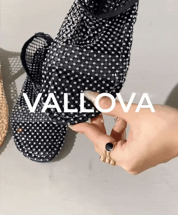 VALLOVA'S RHYSHINE MESH CHAINSANDALS