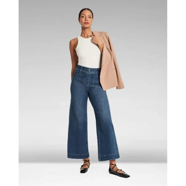 👖Tummy Control Cropped Wide-Leg Jeans ⭐ 2025 Best Selling Jeans