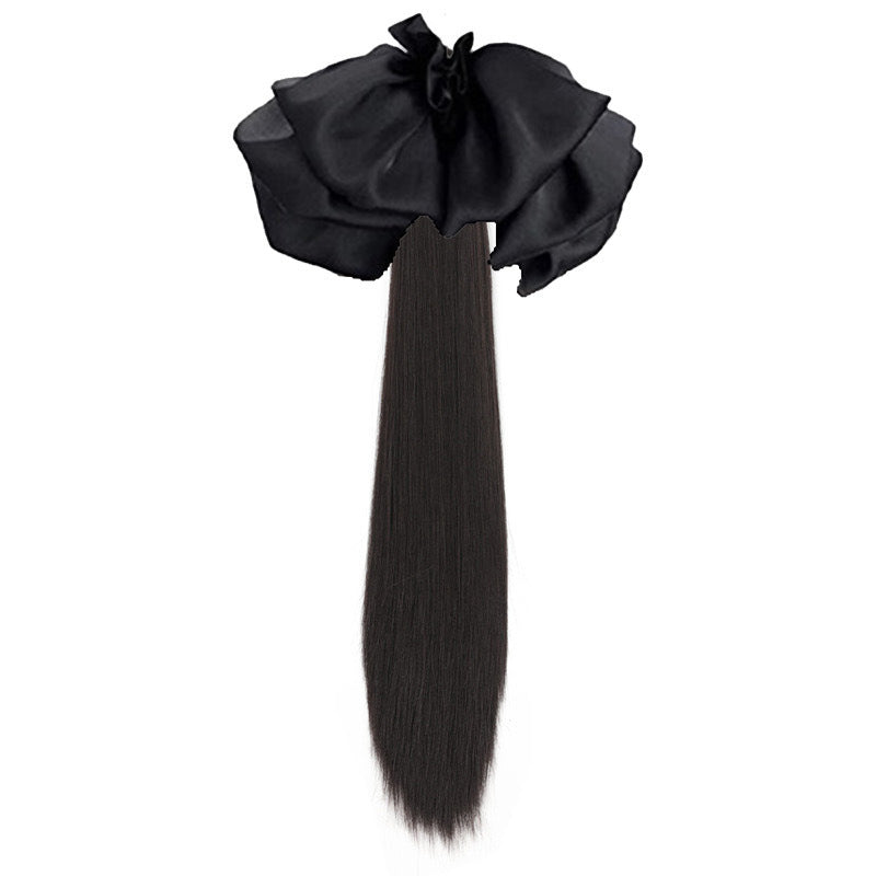 Women's long curly ponytail wig