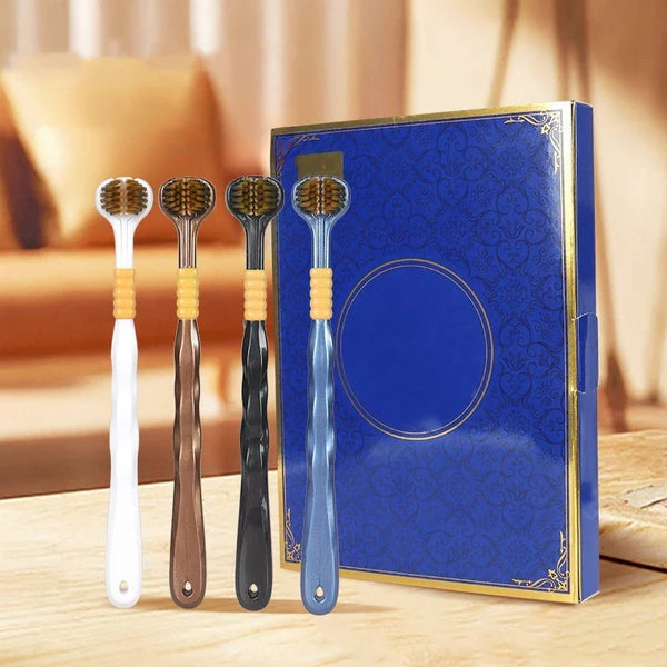 🦷A toothbrush with three heads and multiple angles
