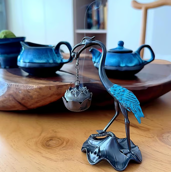 Lotus Crane Ornaments & Aromatherapy Diffuser