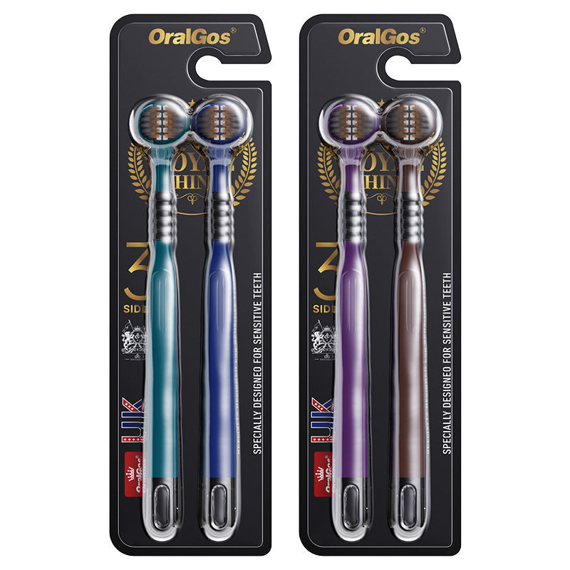 🦷A toothbrush with three heads and multiple angles