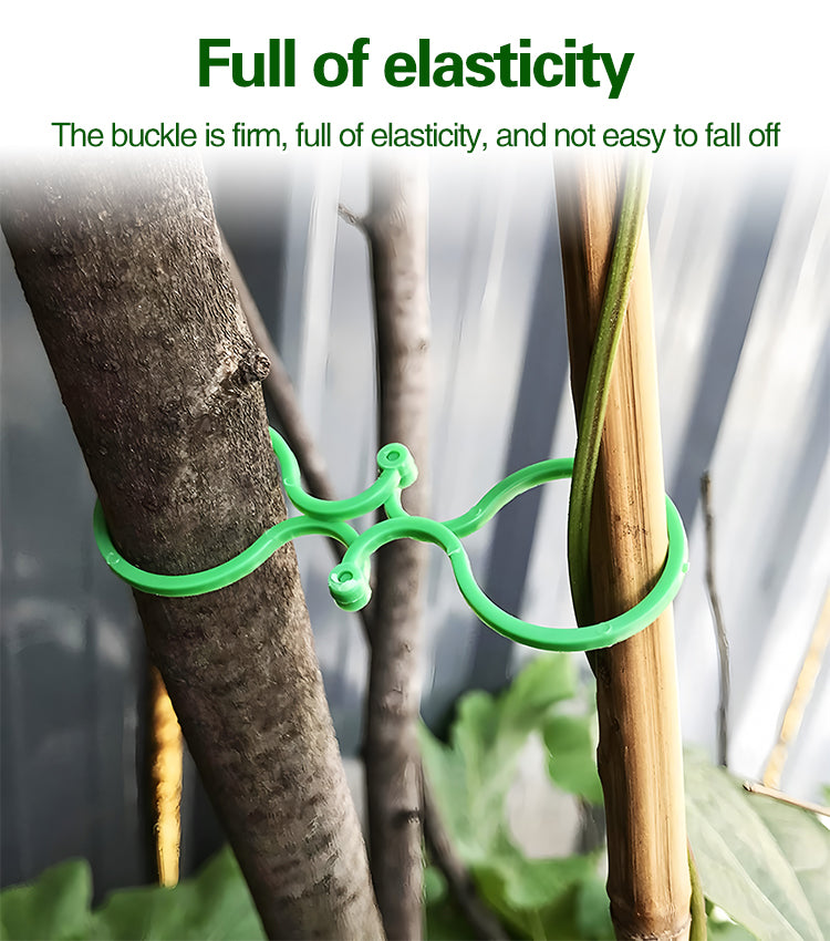 🍇【300 PCS】🌱Fixing clip with figure-of-eight buckle for climbing plants, for garden/vegetable garden/orchard, for vine ties