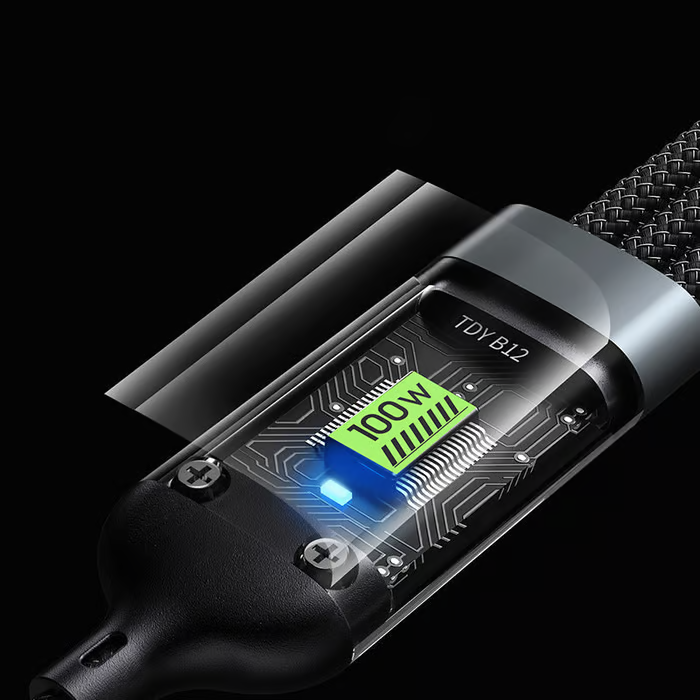 š„ā”Transparent Luminous 3-in-1 Super Fast Charging Cable