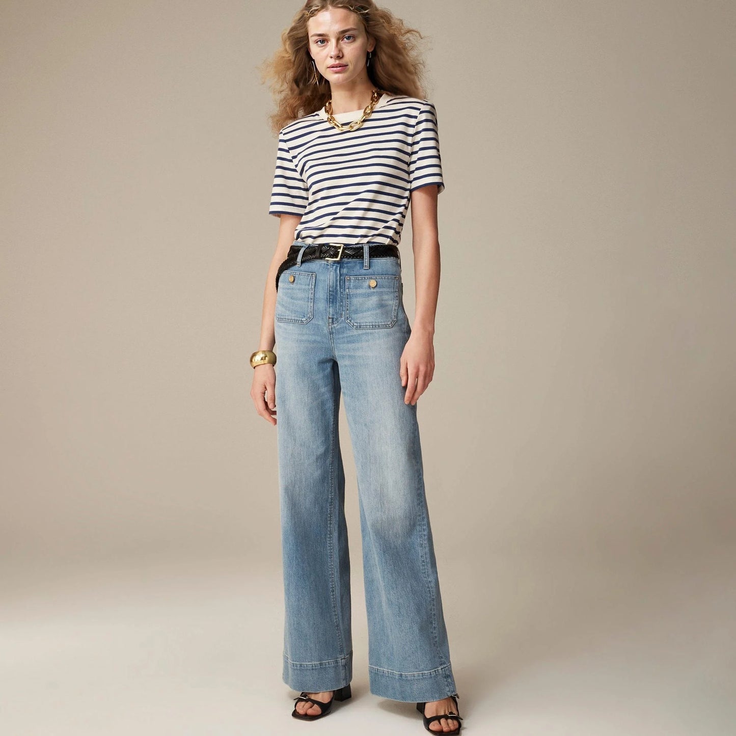 👖Tummy Control Sailor Wide Leg Jeans