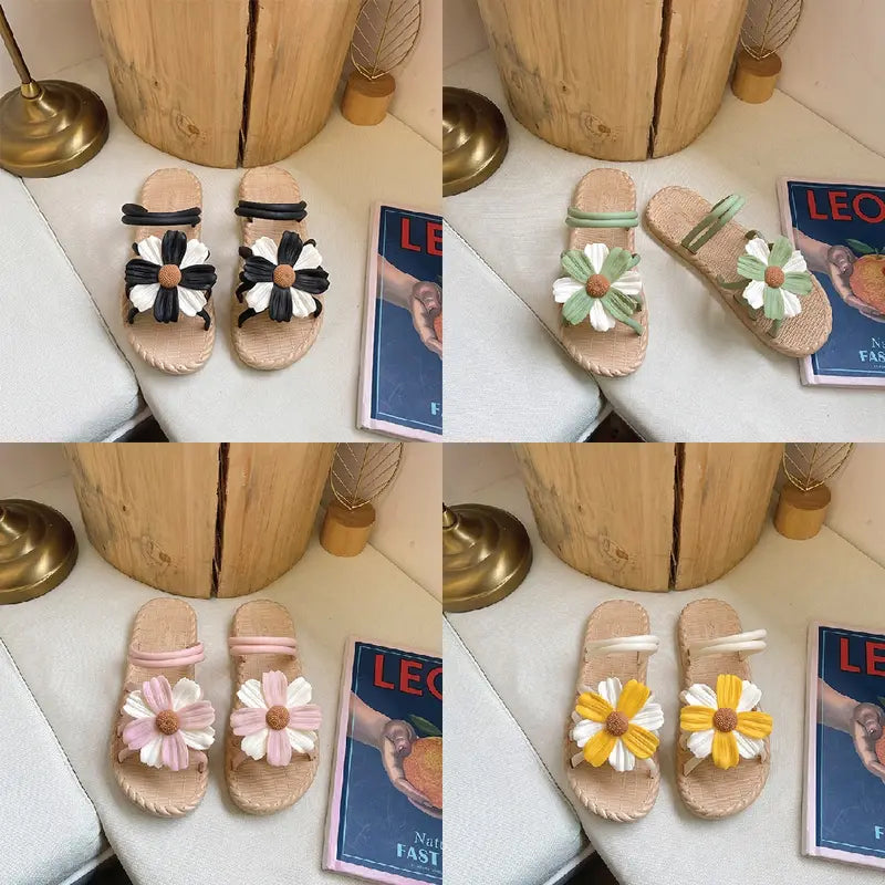πΌ Elegant Slip-On Flower Sandals for Women π‘ β Daily Comfort with Summer Vibes βοΈ