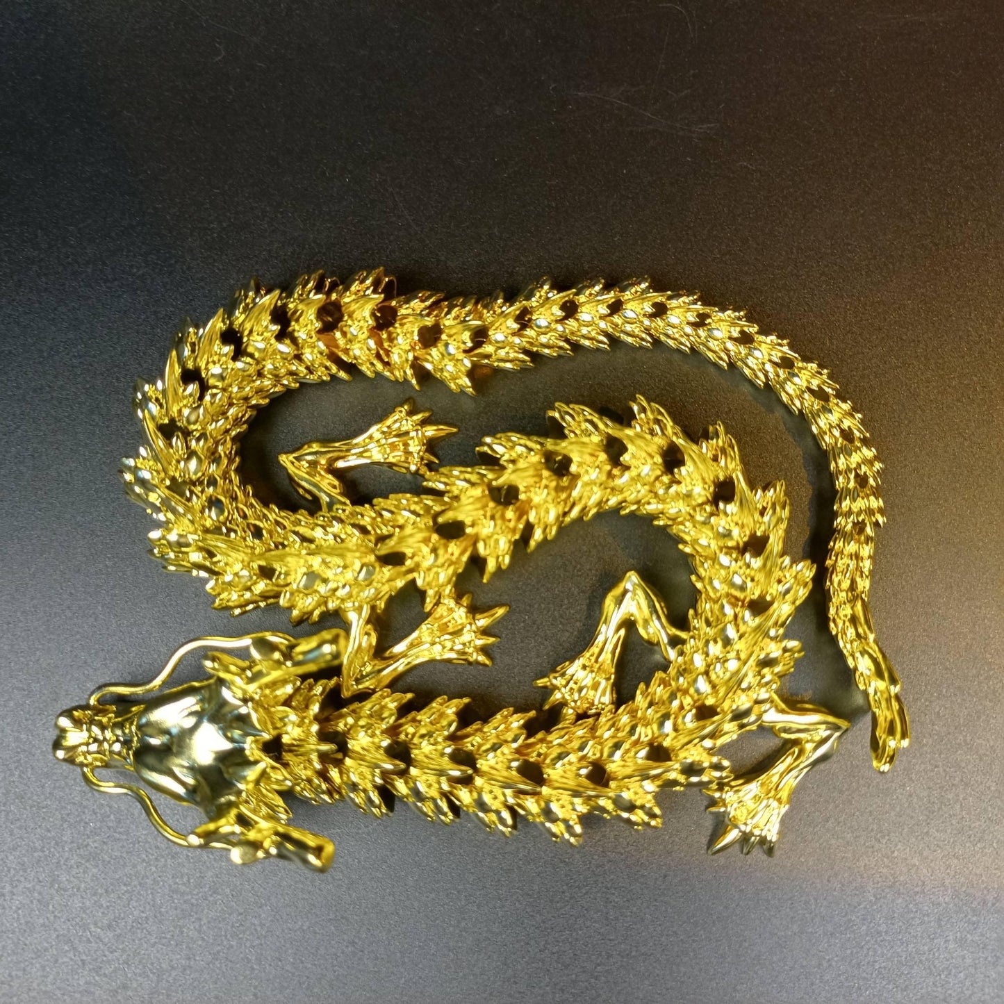 Handmade Gold Dragon with Movable Joints