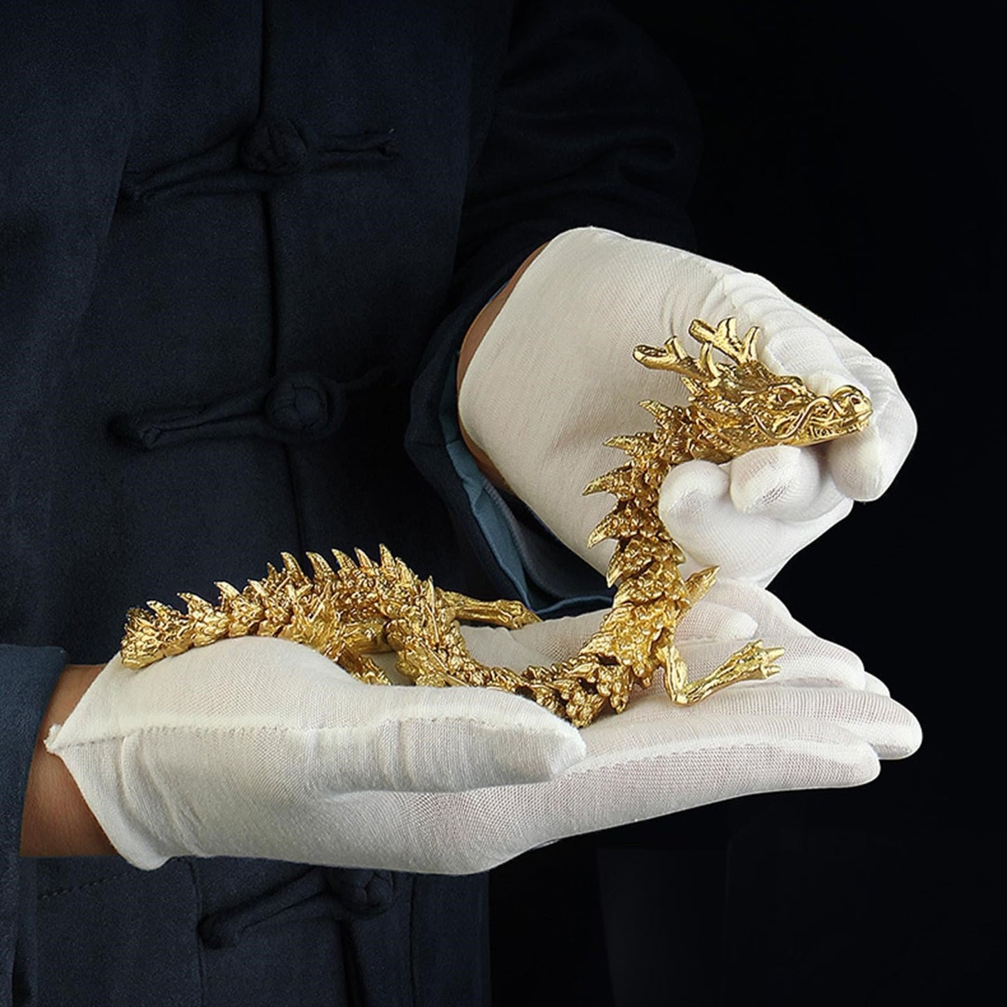 Handmade Gold Dragon with Movable Joints