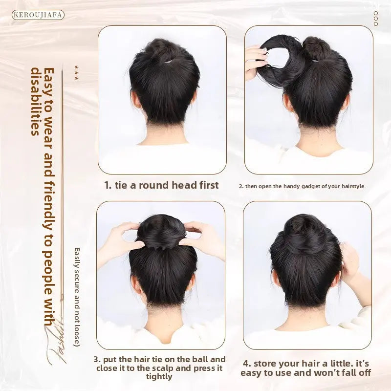 Bird Nest Bun, for Women, Scrunchies for Hair, Hair Bun Tools, Realistic Hair Bun EnhancerFake Hair Bun