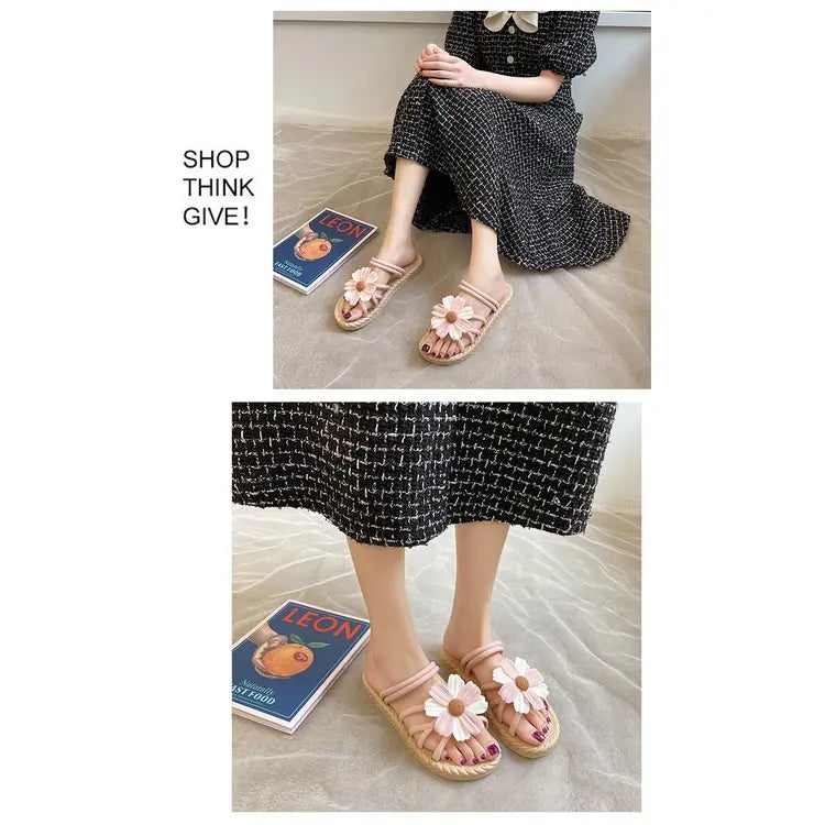 πΌ Elegant Slip-On Flower Sandals for Women π‘ β Daily Comfort with Summer Vibes βοΈ