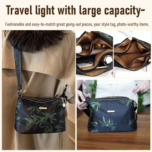 Lightweight Nylon Water-based Multi-layer Papyrus Bag with Bamboo Leaves