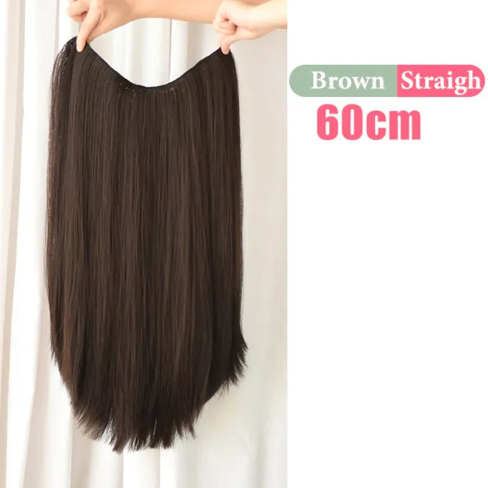 Clip in U-Shaped Hair Extension Hairpiece for Women
