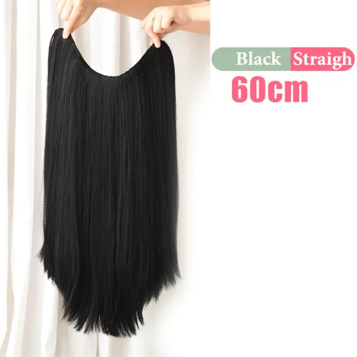 Clip in U-Shaped Hair Extension Hairpiece for Women