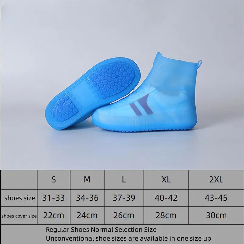 Waterproof Shoe Covers Silicone Anti-Slip RainBoots Unisex Sneakers Protector For OutdoorRainy Day Reusable Rain Shoes Cover