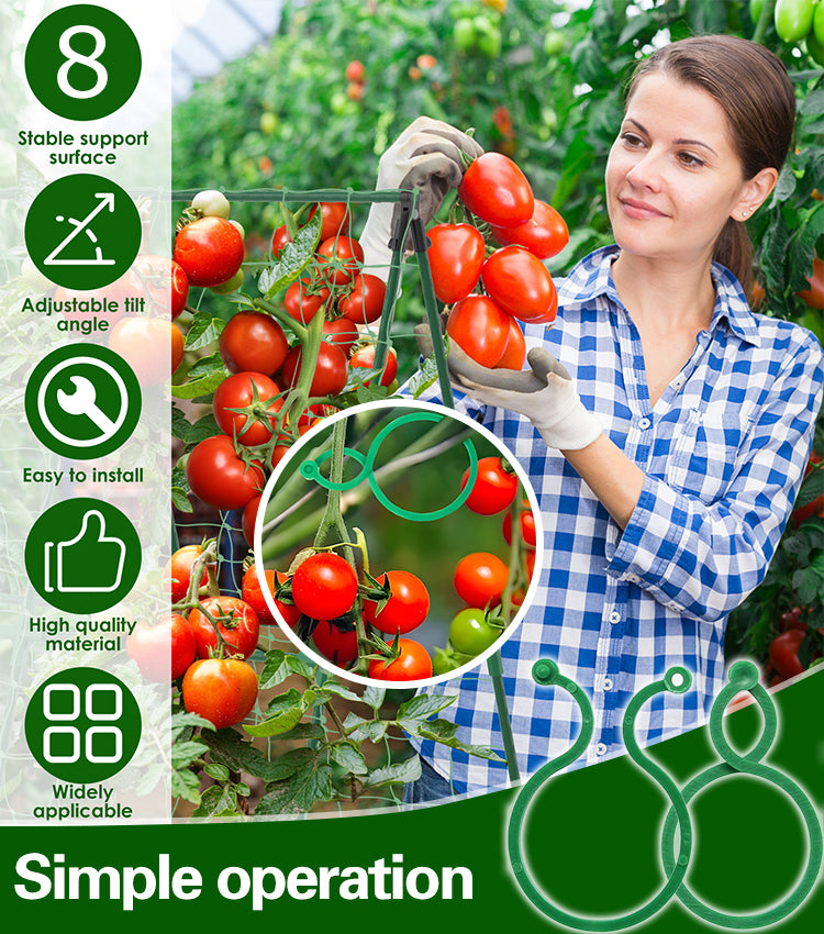 🍇【300 PCS】🌱Fixing clip with figure-of-eight buckle for climbing plants, for garden/vegetable garden/orchard, for vine ties