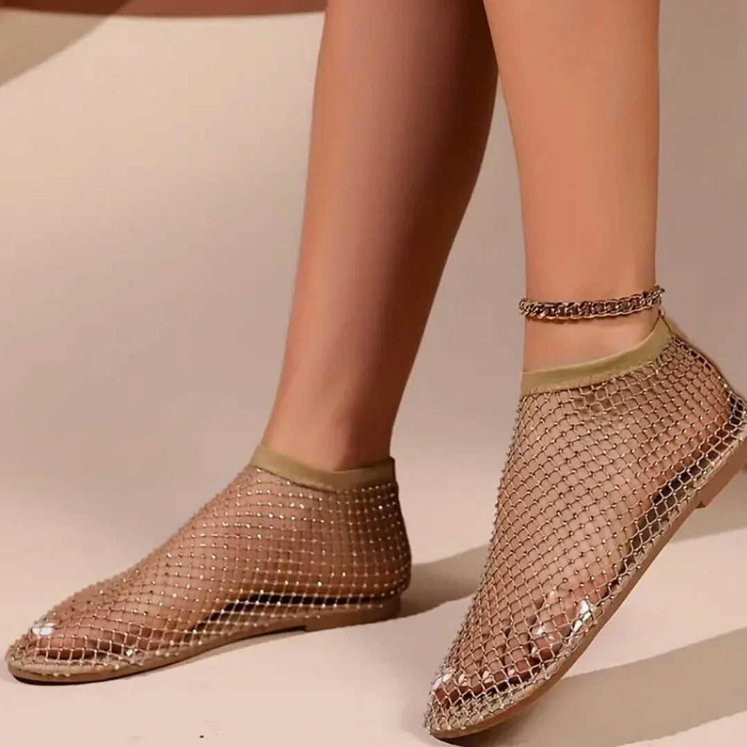 VALLOVA'S RHYSHINE MESH CHAINSANDALS