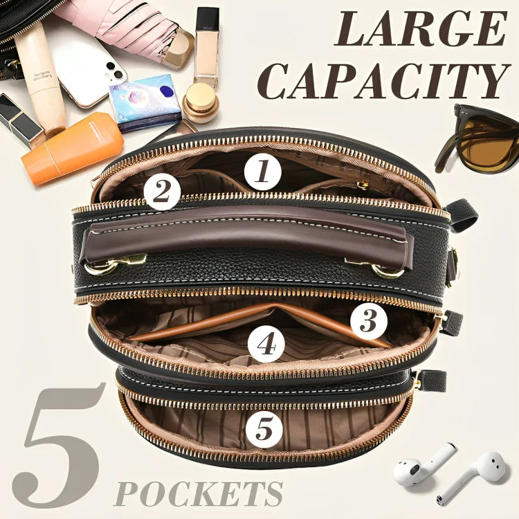 All-in-One PU Leather Shoulder Bag