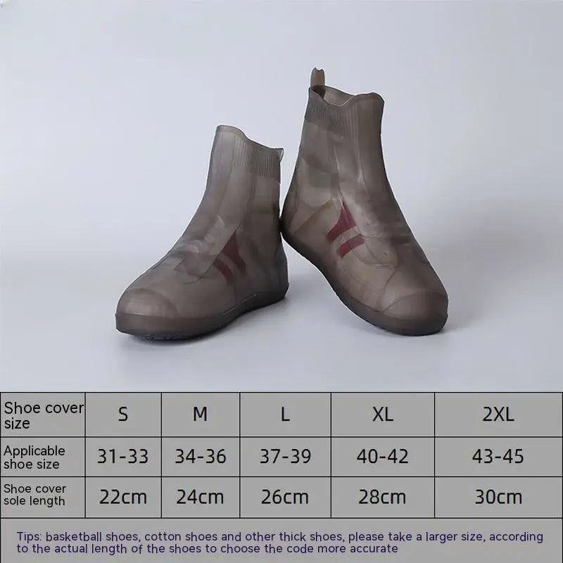 Waterproof Shoe Covers Silicone Anti-Slip RainBoots Unisex Sneakers Protector For OutdoorRainy Day Reusable Rain Shoes Cover