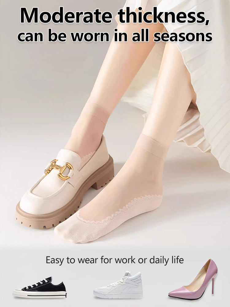 🔥【Limited time offer】🔥Cotton-soled ruffled short socks, non-slip style