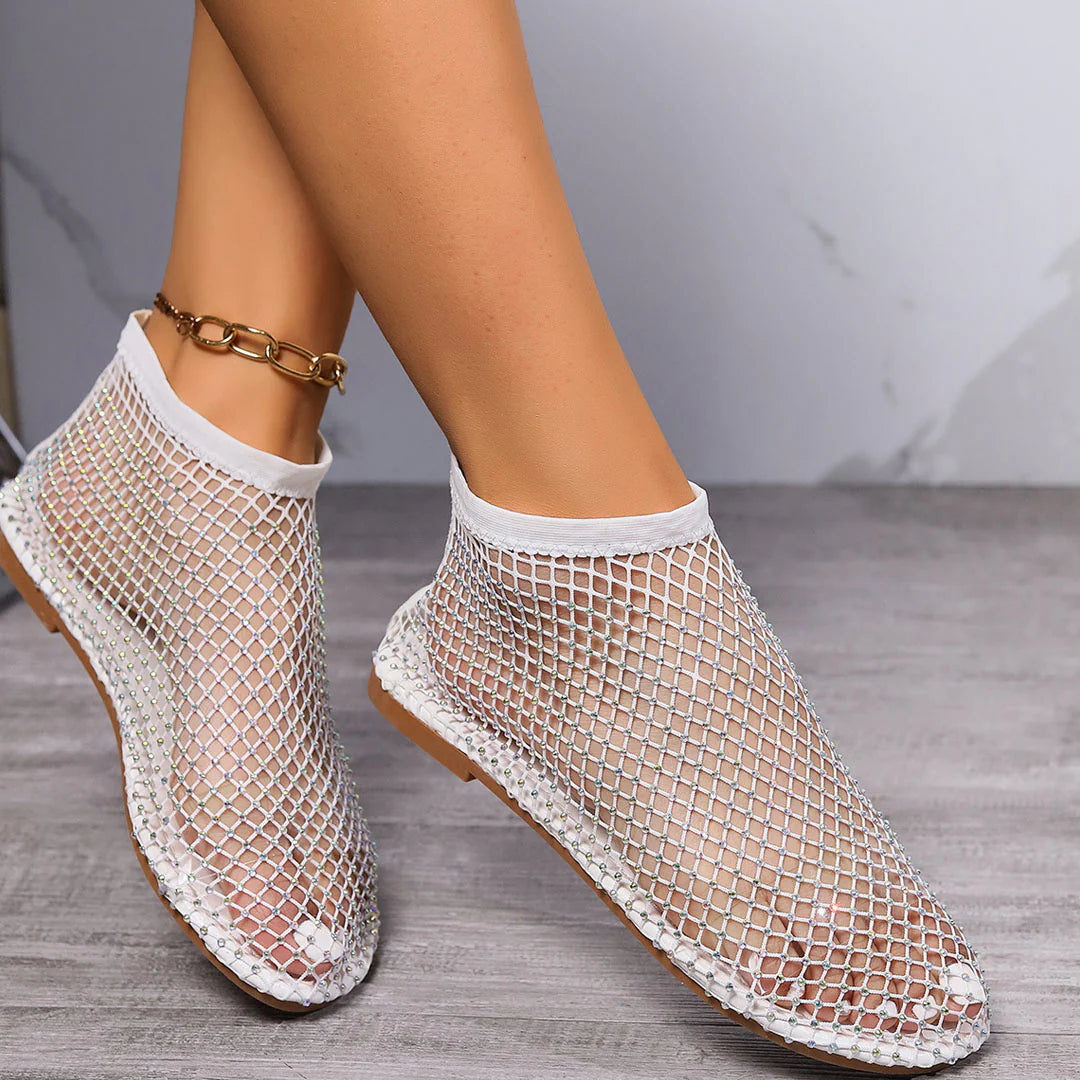 VALLOVA'S RHYSHINE MESH CHAINSANDALS