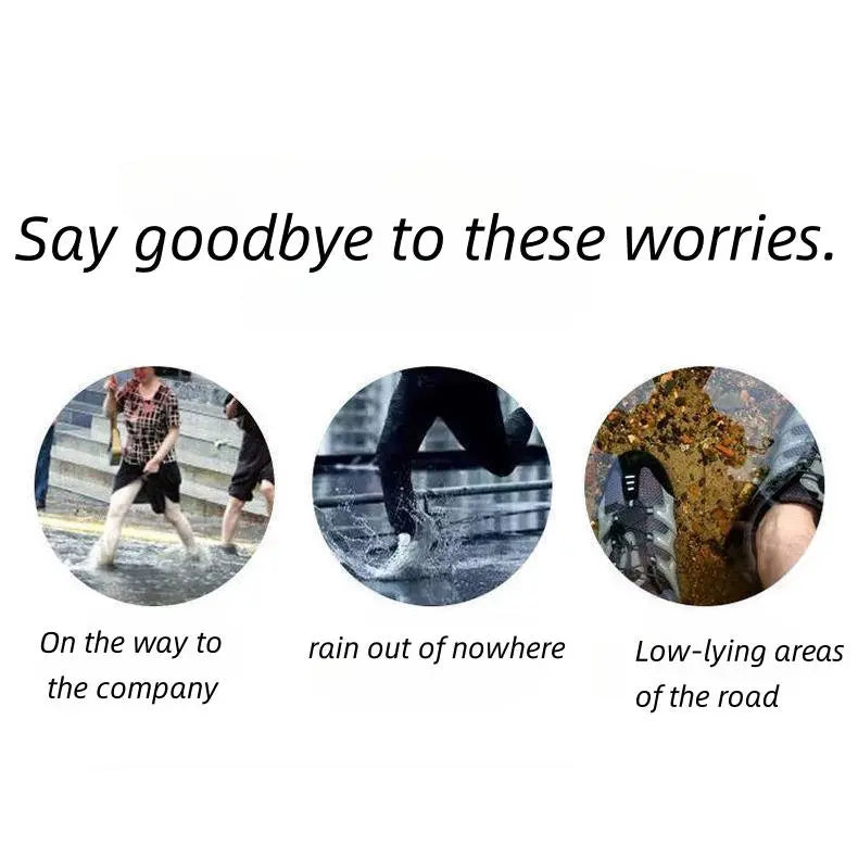 Waterproof Shoe Covers Silicone Anti-Slip RainBoots Unisex Sneakers Protector For OutdoorRainy Day Reusable Rain Shoes Cover