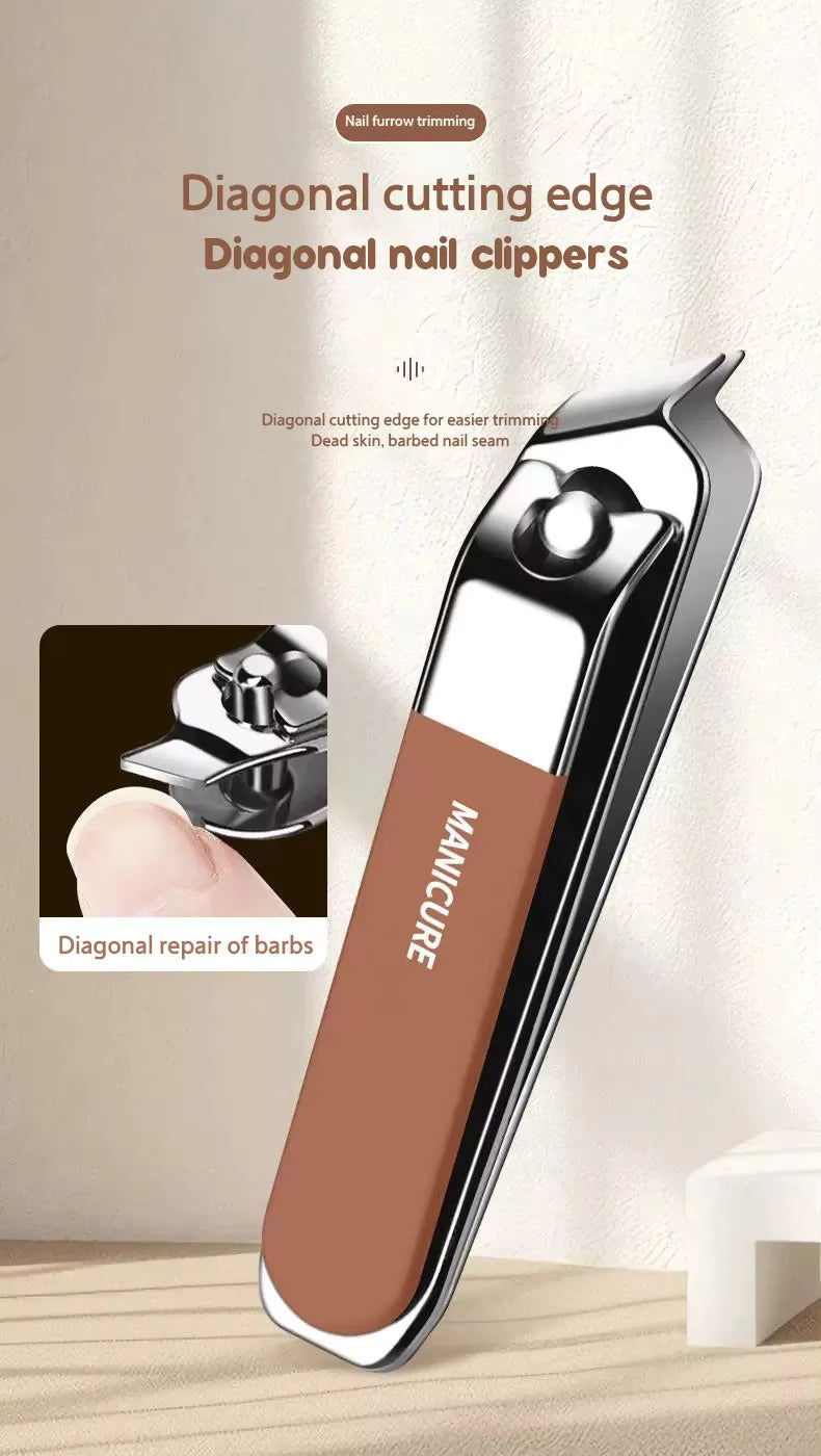 Anti-Splash Nail Clipper Set - (7 PCS) Manicure Protection Tools