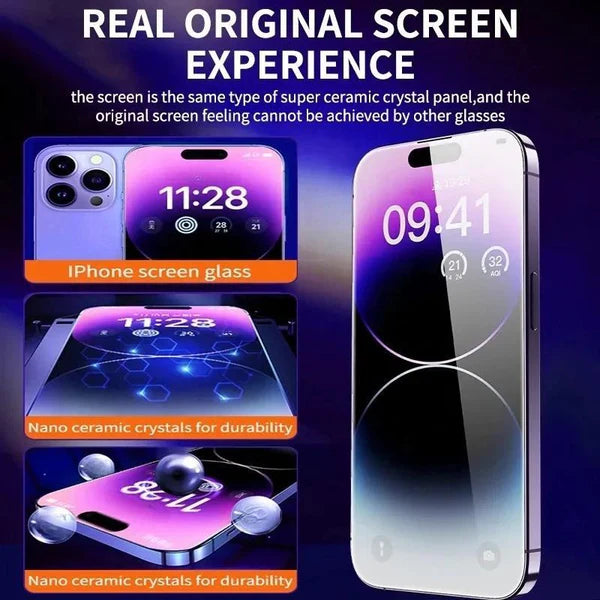 🛡️📱Premium iPhone Glass Screen Protector – Dust Free Without Bubbles HD Film
