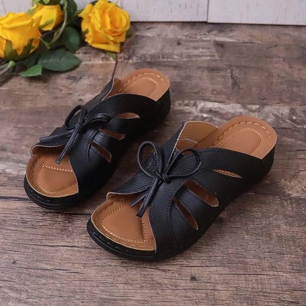 【Cash on delivery】👡Women's Comfort Bowtie Slip-on Sandals