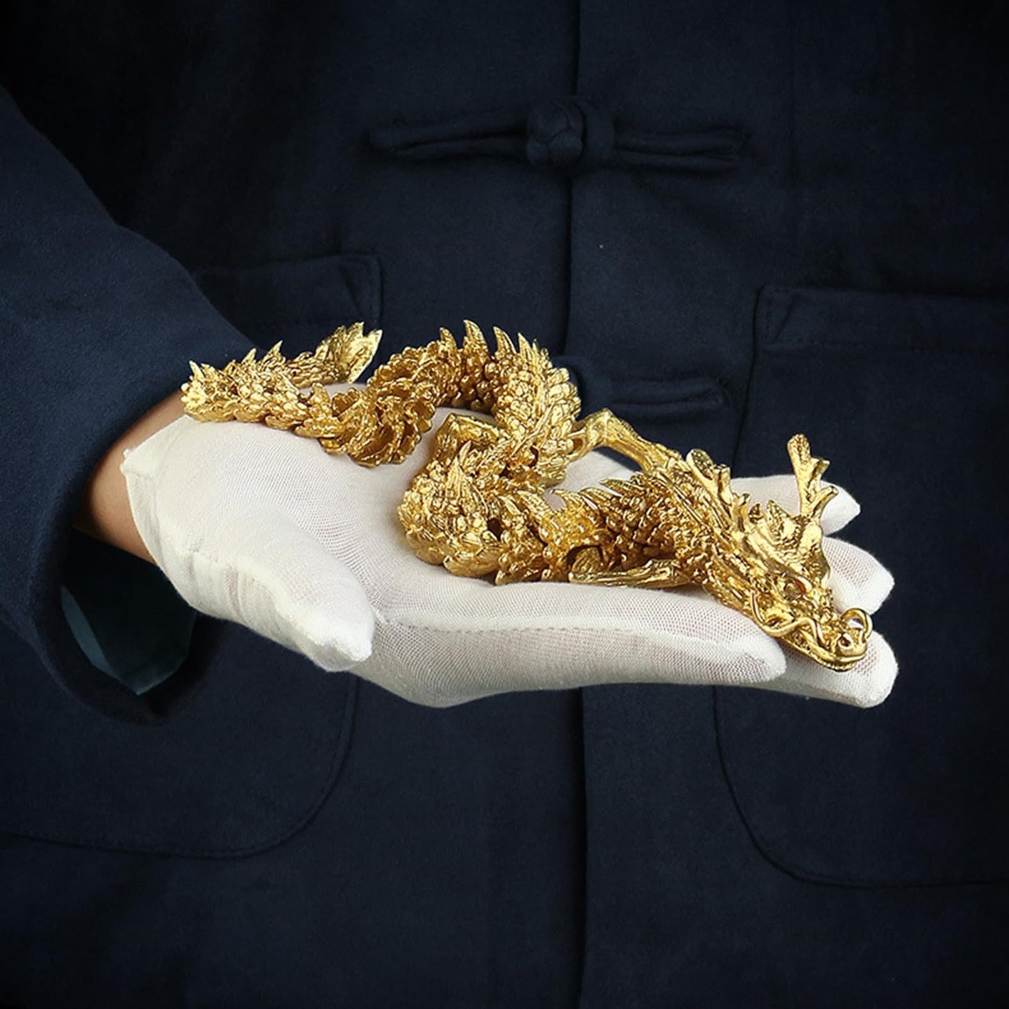 Handmade Gold Dragon with Movable Joints