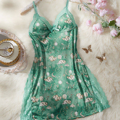 【S-2XL】💞Lace Nightgown with Butterfly Knot