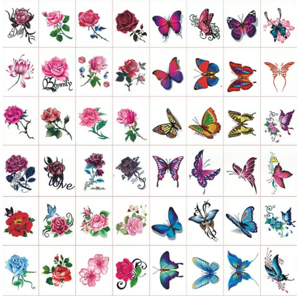 Trendy 3D Tattoo Stickers 30 PCS