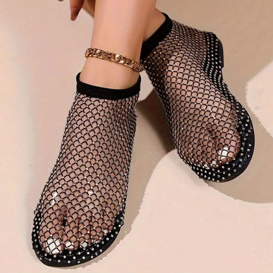 VALLOVA'S RHYSHINE MESH CHAINSANDALS