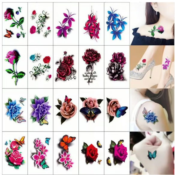 Trendy 3D Tattoo Stickers 30 PCS