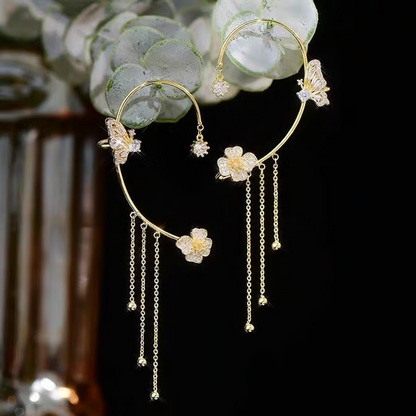 49% OFF✨Butterfly Tassel Style Zircon Earrings | Perfect Gift🎁