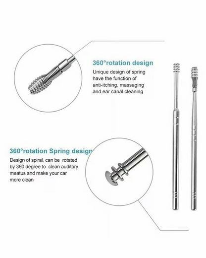 🏅Innovative Spring EarWax Cleaner Tool Set