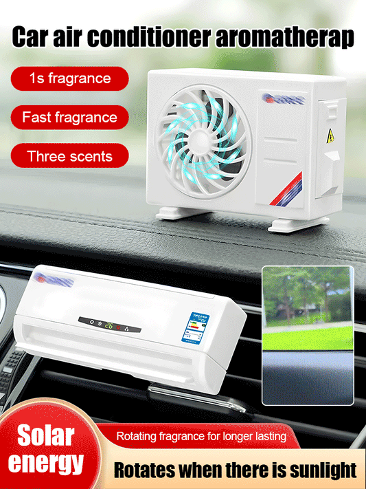 Solar Aromatherapy Car, 🚗Air conditioner style aromatherapy set, long lasting fragrance.