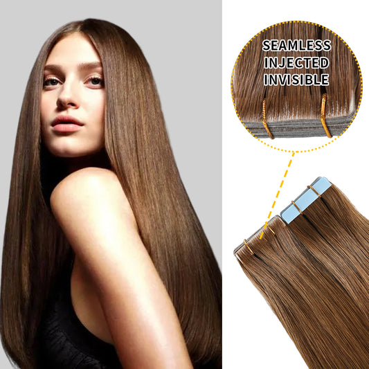 Invisible tape in hair extensions