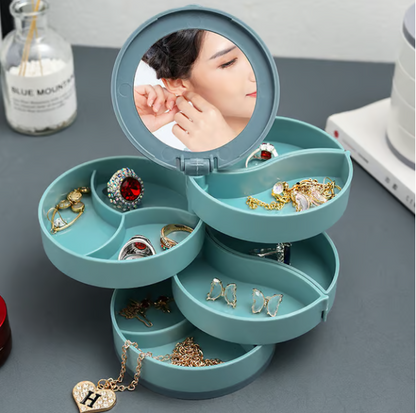 4 Layers Rotatable Jewelry Storage Box