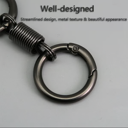 Nordic Retro Spring Double Ring Keychain