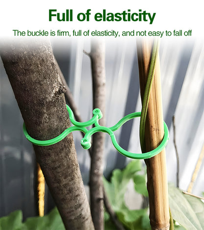 🍇【300 PCS】🌱Fixing clip with figure-of-eight buckle for climbing plants, for garden/vegetable garden/orchard, for vine ties