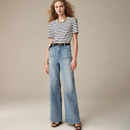 👖Tummy Control Sailor Wide Leg Jeans