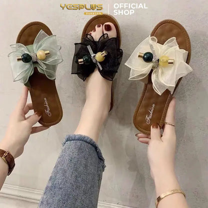 Summer-Ready Jelly Flip Flops 👡 | Fashion Ribbon Design + Soft PCU