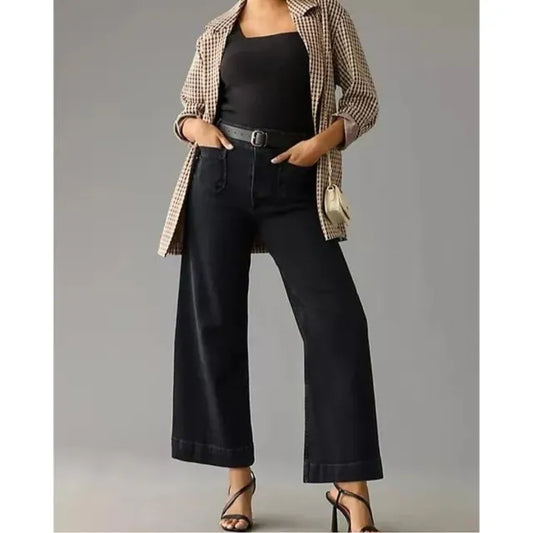👖Tummy Control Cropped Wide-Leg Jeans ⭐ 2025 Best Selling Jeans