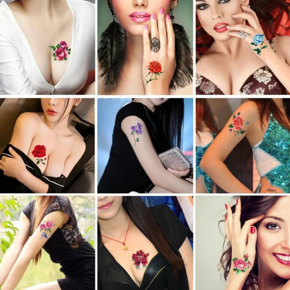 Trendy 3D Tattoo Stickers 30 PCS