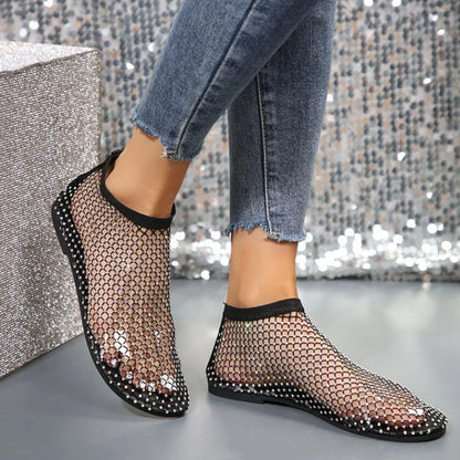 VALLOVA'S RHYSHINE MESH CHAINSANDALS